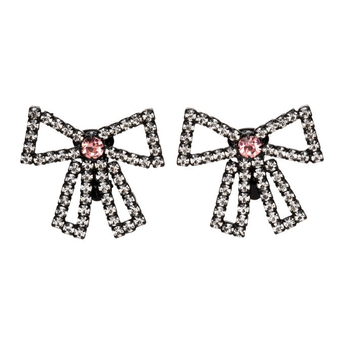 Photo: Ashley Williams Black and White Bow Clip-On Earrings