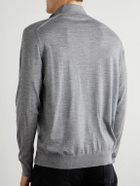 Kiton - Wool Half-Zip Sweater - Gray