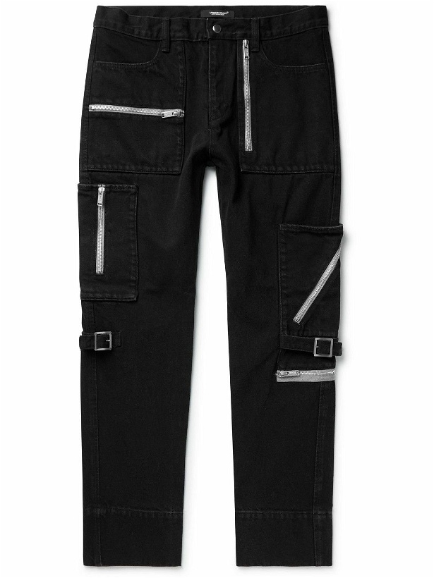 Photo: UNDERCOVER - Slim-Fit Zip-Embellished Jeans - Black