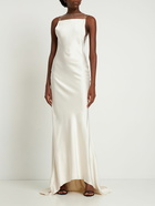 MAISON MARGIELA Satin & Tulle Long Dress