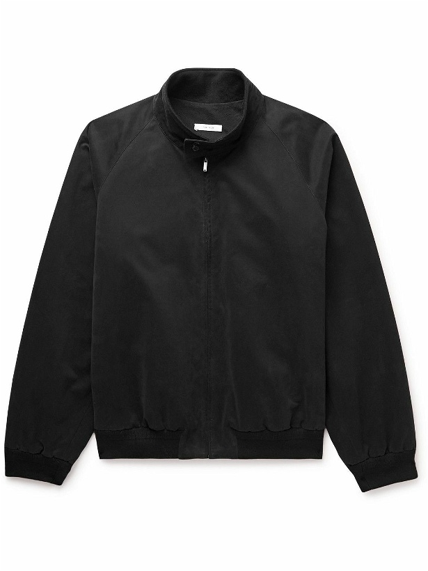 Photo: The Row - Harris Cotton and Virgin Wool-Blend Bomber Jacket - Black
