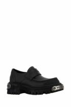 Balenciaga Black Leather Tractor Loafers