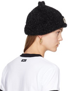 GCDS Black Teddy Ear Beanie