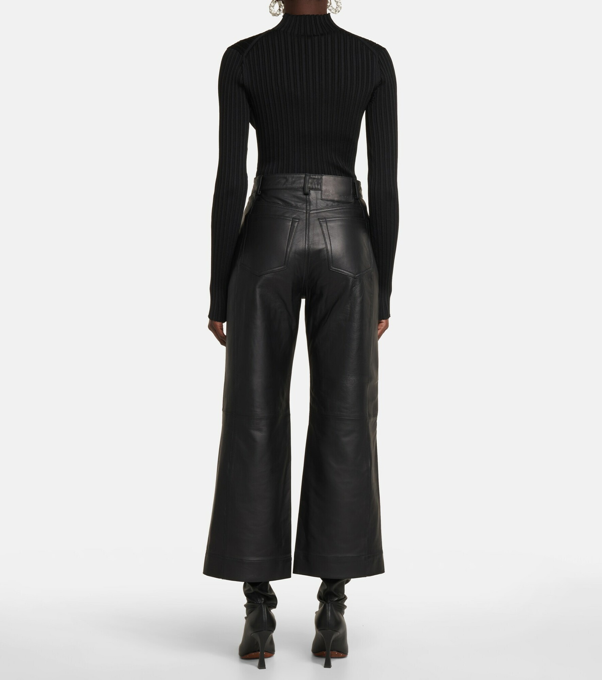 【関税込み】Proenza Schouler レザーパンツ Proenza Schouler White Label Leather Culottes - Black
