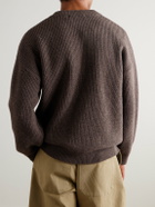FrizmWORKS - Deck Ribbed Wool-Blend Zip-Up Cardigan - Brown