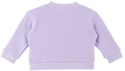 Palm Angels Baby Purple Cotton Sweatshirt