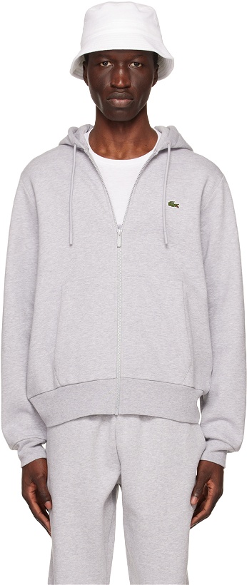 Photo: Lacoste Gray Patch Hoodie