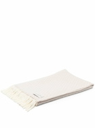 Johnstons Of Elgin Neutral Weave Wool Fringed Throw
