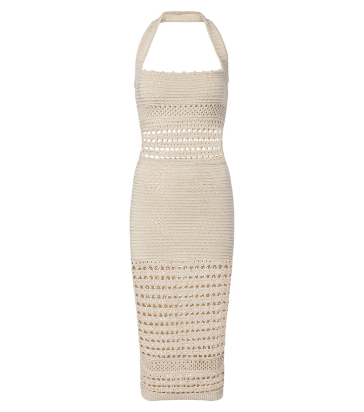 Photo: Retrofête Jaycee crochet cotton-blend midi dress