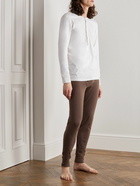 TOM FORD - Grosgrain-Trimmed Stretch-Cotton Jersey Long Johns - Brown