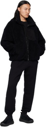 FUMITO GANRYU Black 2Way Boa Fleece Jacket