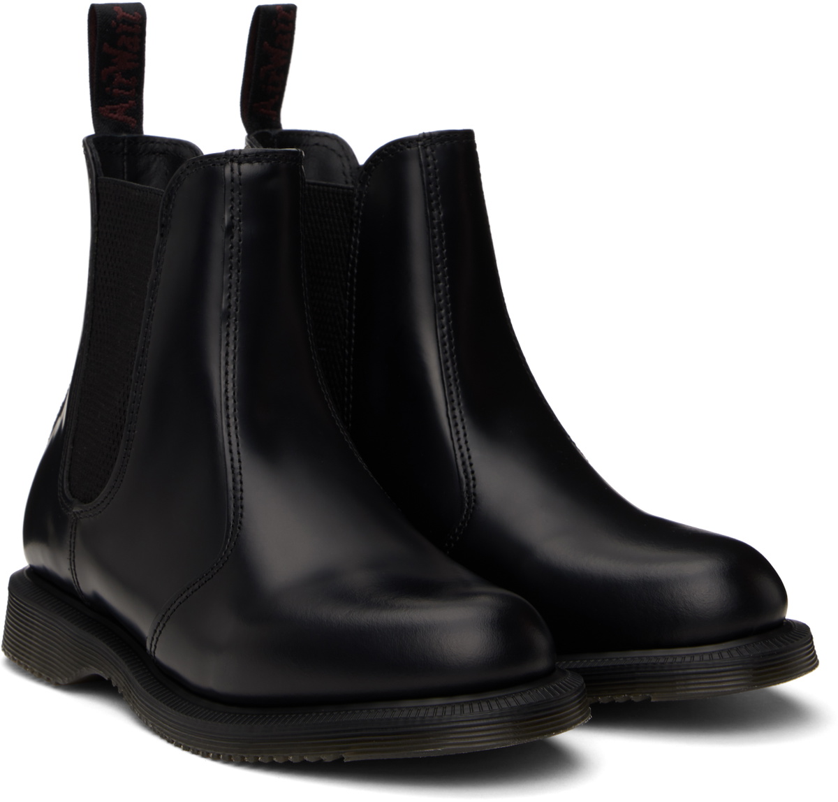 Dr. Martens Black Flora Smooth Chelsea Boots