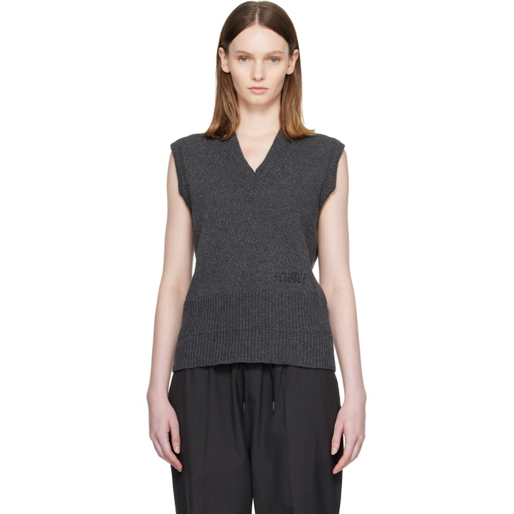 Photo: MM6 Maison Margiela Gray Merino Wool Knitted Vest
