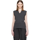 MM6 Maison Margiela Gray Merino Wool Knitted Vest