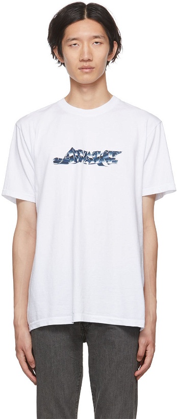 Photo: Awake NY White Chrome Logo T-Shirt
