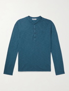 ORLEBAR BROWN - Harrison Cotton-Jersey Henley T-Shirt - Blue