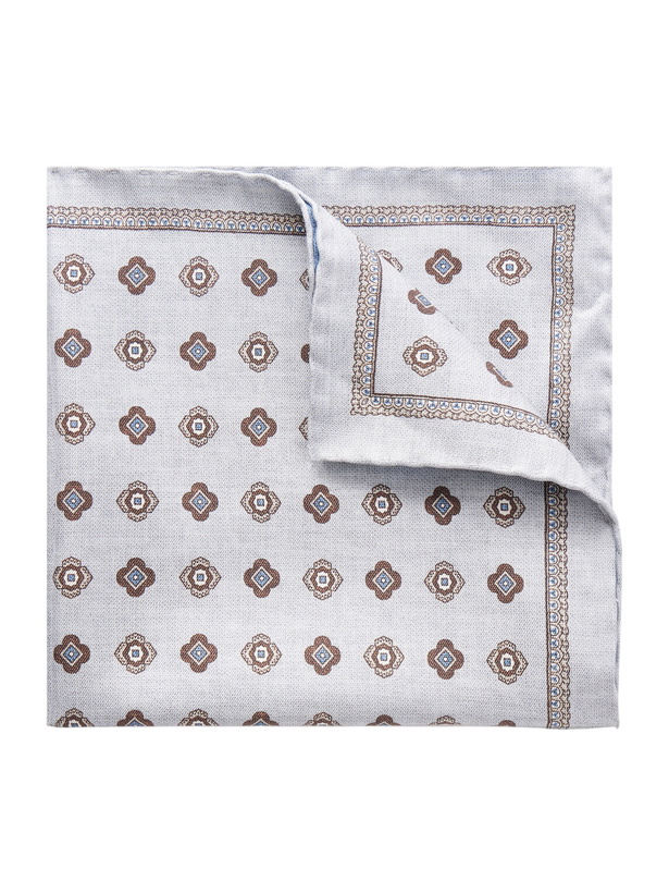 Photo: Brunello Cucinelli - Printed Silk Pocket Square