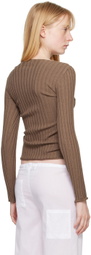 Gimaguas Brown Forat Cardigan