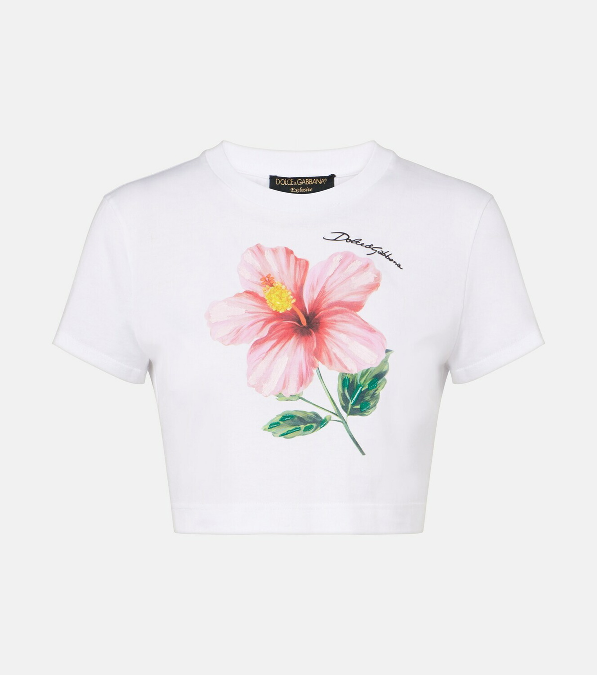 Dolce&Gabbana Floral cotton crop top