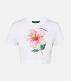 Dolce&Gabbana Floral cotton crop top