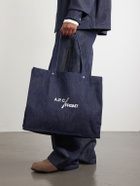 A.P.C. - Fragment Logo-Print Canvas Tote Bag
