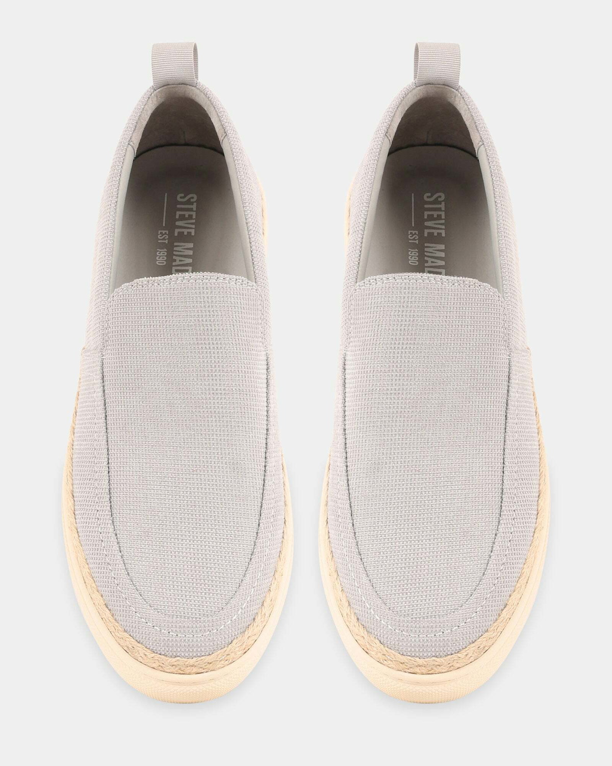 Steve Madden Hilo Loafers in Light Grey Fabric