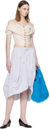 Vivienne Westwood White & Blue Aerodrome Midi Skirt