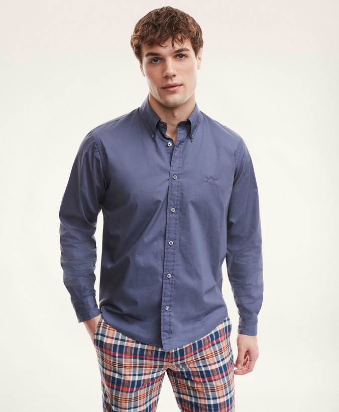 Photo: Brooks Brothers Men's Friday Shirt, Poplin Solid | Dark Blue