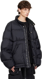 mastermind JAPAN Black Printed Logo Down Jacket