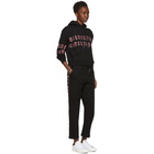 McQ Alexander McQueen Black Cropped Repeat Logo Hoodie