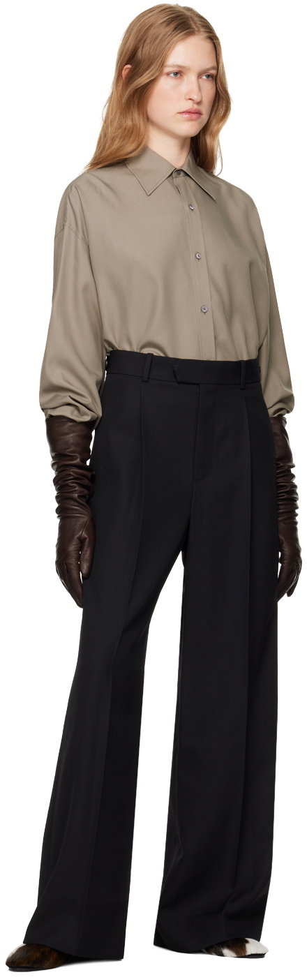 Carven Taupe Poplin Shirt