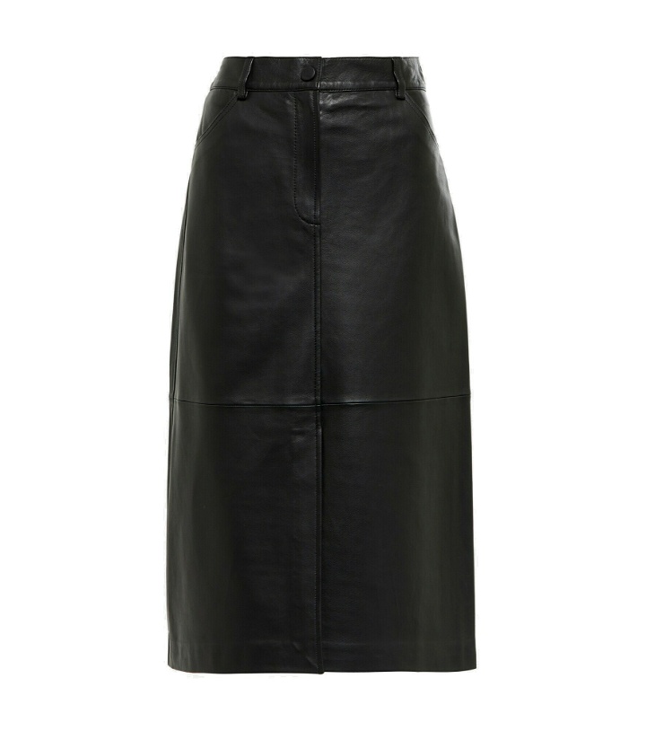 Photo: Yves Salomon - Leather midi skirt