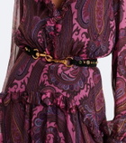 Etro Pony embellished suede belt