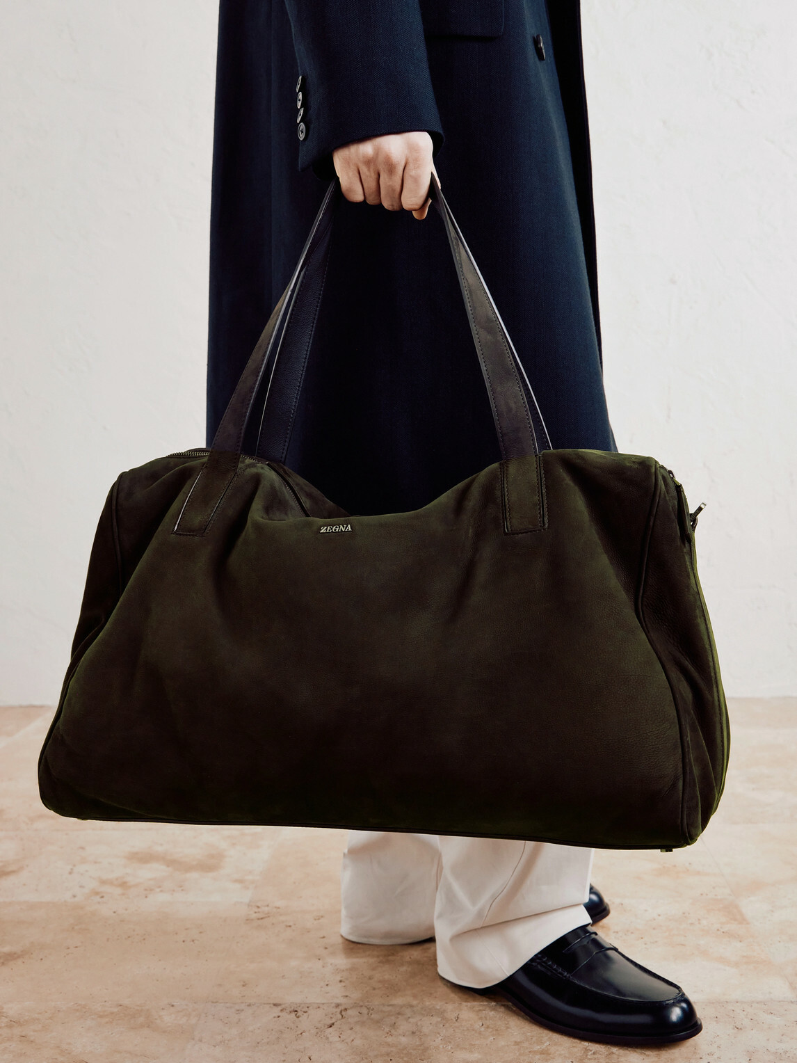 Zegna - SECONDSKIN Suede Weekend Bag