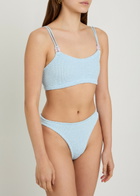 Hunza G Cassie Beaded Crinkle Bikini - Light Blue - One Size