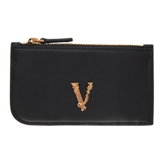 Photo: Versace Black Vitrus Zip Card Holder