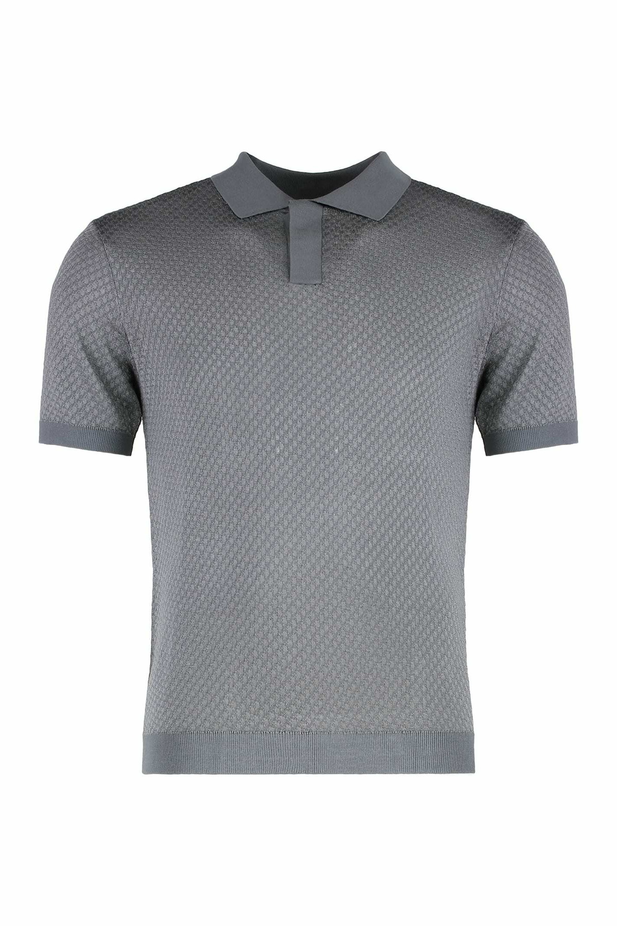 Emporio Armani Knitted Cotton Polo Shirt Emporio Armani