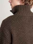 Beams Plus - Zip-Up Wool Sweater - Brown