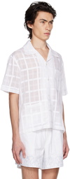 Bode White Plaid Shirt