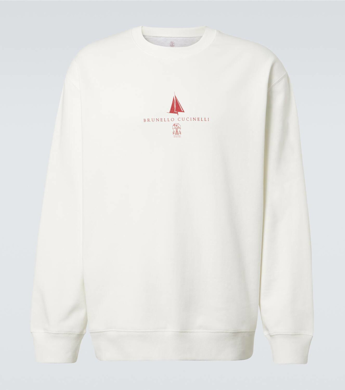 Brunello Cucinelli Logo cotton-blend jersey sweatshirt