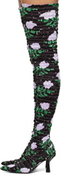 Amy Crookes Black Victorine Boots