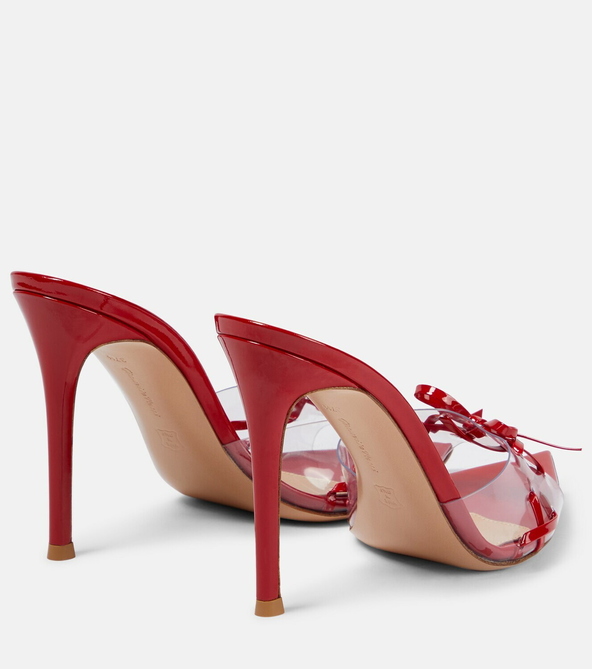 Gianvito Rossi Patent leather and PVC mules