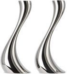 Georg Jensen Silver Cobra Medium Candle Holder Set