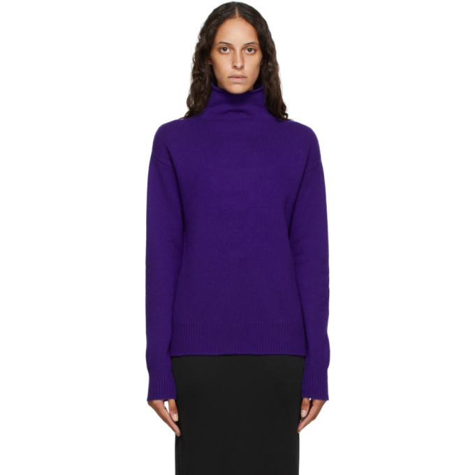 Georgia Alice Purple Pure Cashmere Turtleneck