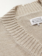 Maison Margiela - Distressed Knitted Sweater Vest - Neutrals