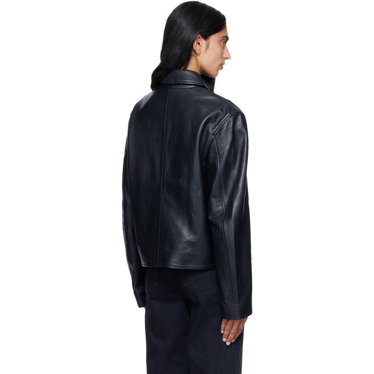 Diesel Black Leather Coach Jacket