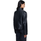 Diesel Black Leather Coach Jacket