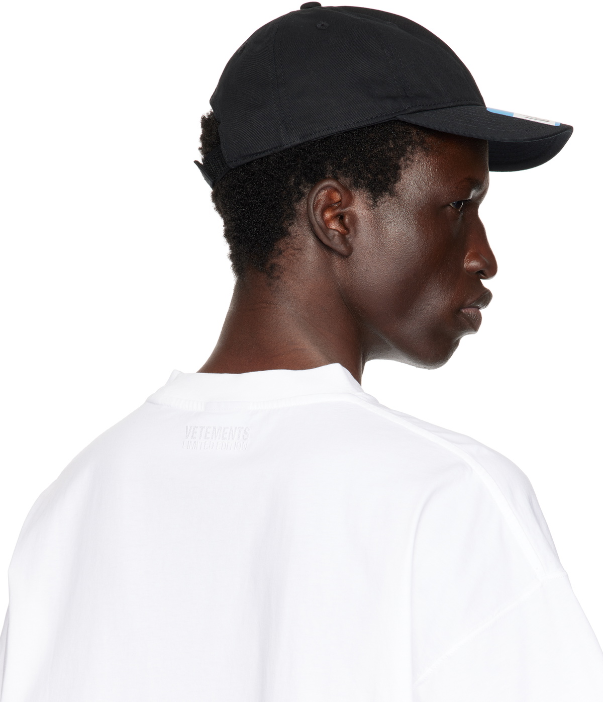 VETEMENTS Black My Name Sticker Cap Vetements
