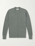 PIACENZA 1733 - Slim-Fit Honeycomb-Knit Cotton Bomber Jacket - Green