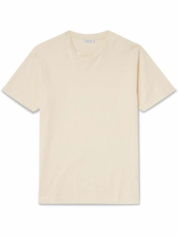 Photo: Sunspel - Riviera Cotton-Jersey T-Shirt - Neutrals